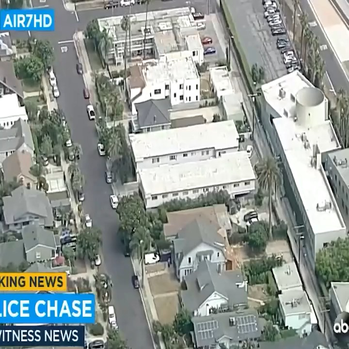 High Speed Pursuit Weaves Through Streets Near Downtown LA V2110 002 Part 2