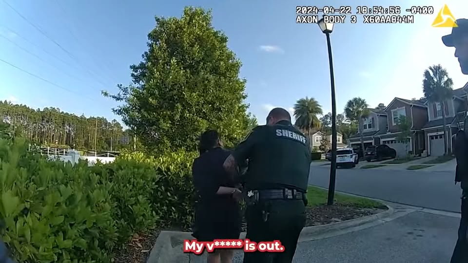 Police Surprise Woman at Home After She Crashes Mercedes Into Cars V0910 022 Part 2