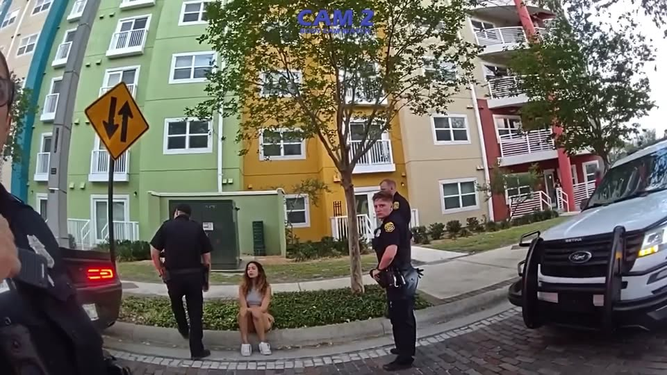 Officers Try to Keep Straight Face but Drunk is Too Much V1311 055 SUV