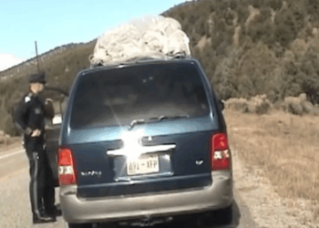 Routine Traffic Stop Explodes into High Speed Pursuit in Mexico V0911 037 SUV