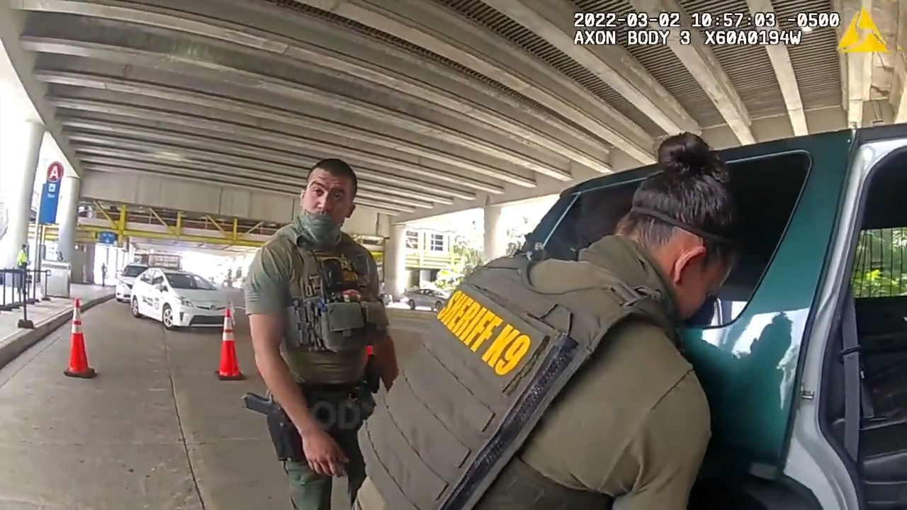 Airport Menace Steals, Attacks, Plays Victim V0612 023 Part 2