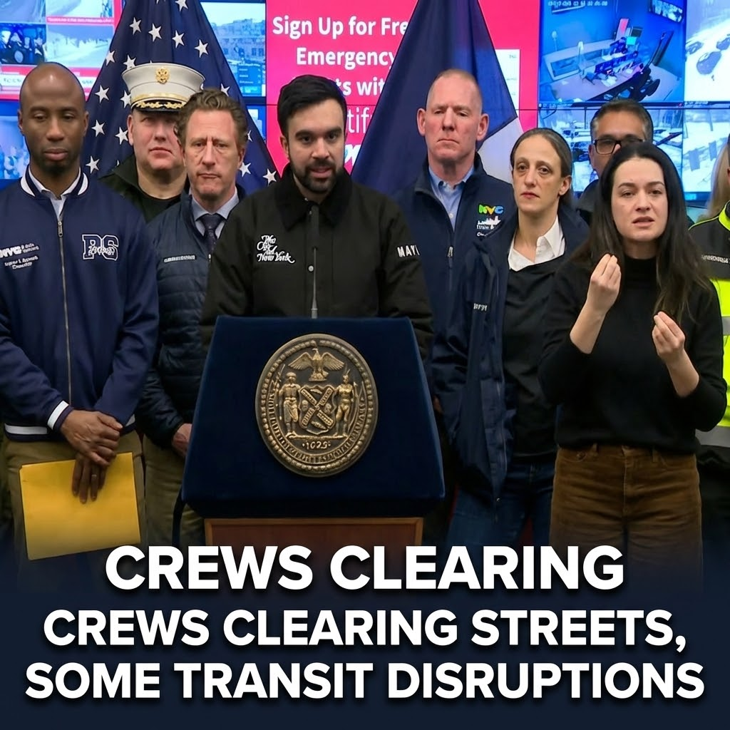 Crews clearing streets, some transit disruptions during snowstorm