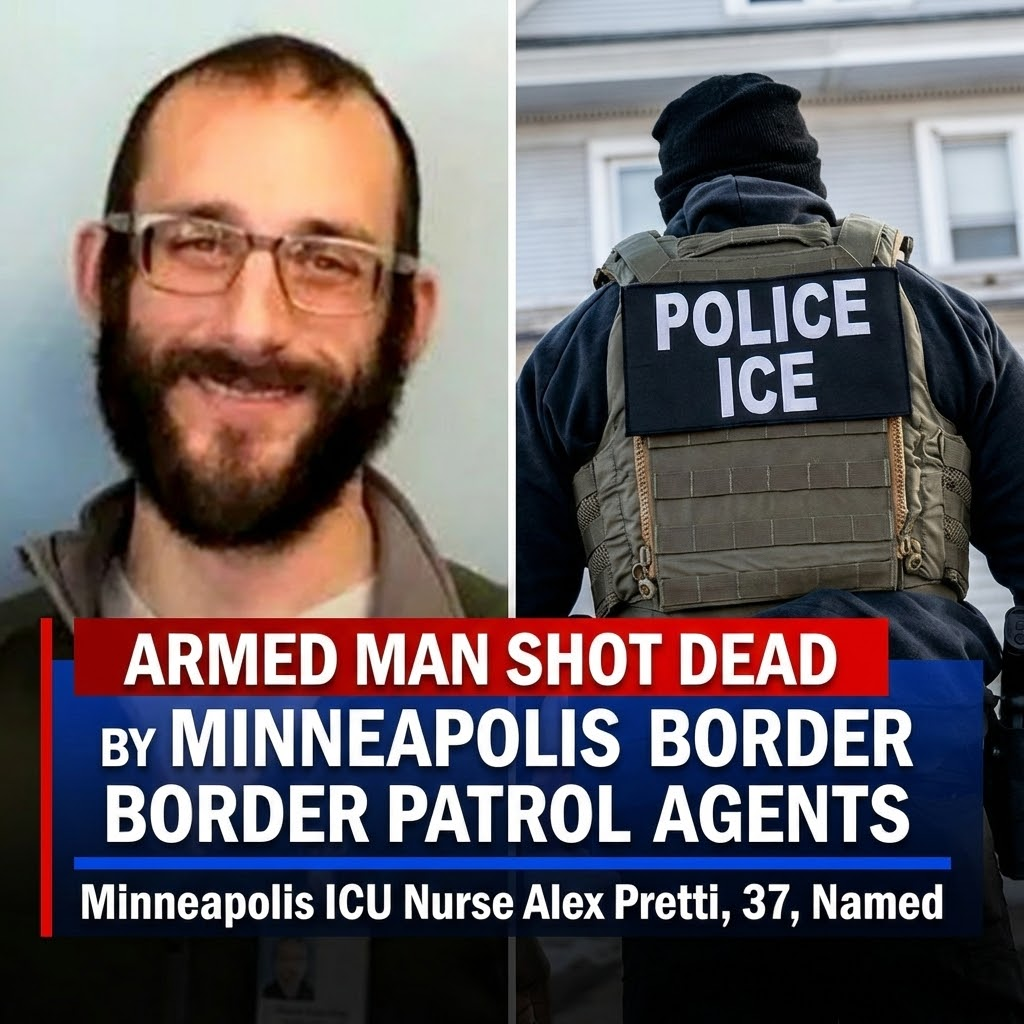 ‘Armed’ man, 37, ‘shot dead by Minneapolis border patrol agents’ named as ICU nurse Alex Pretti