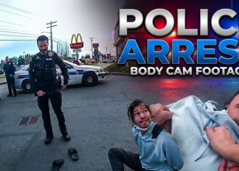 The Moment a Homeless Man Tries Stealing a Police Car