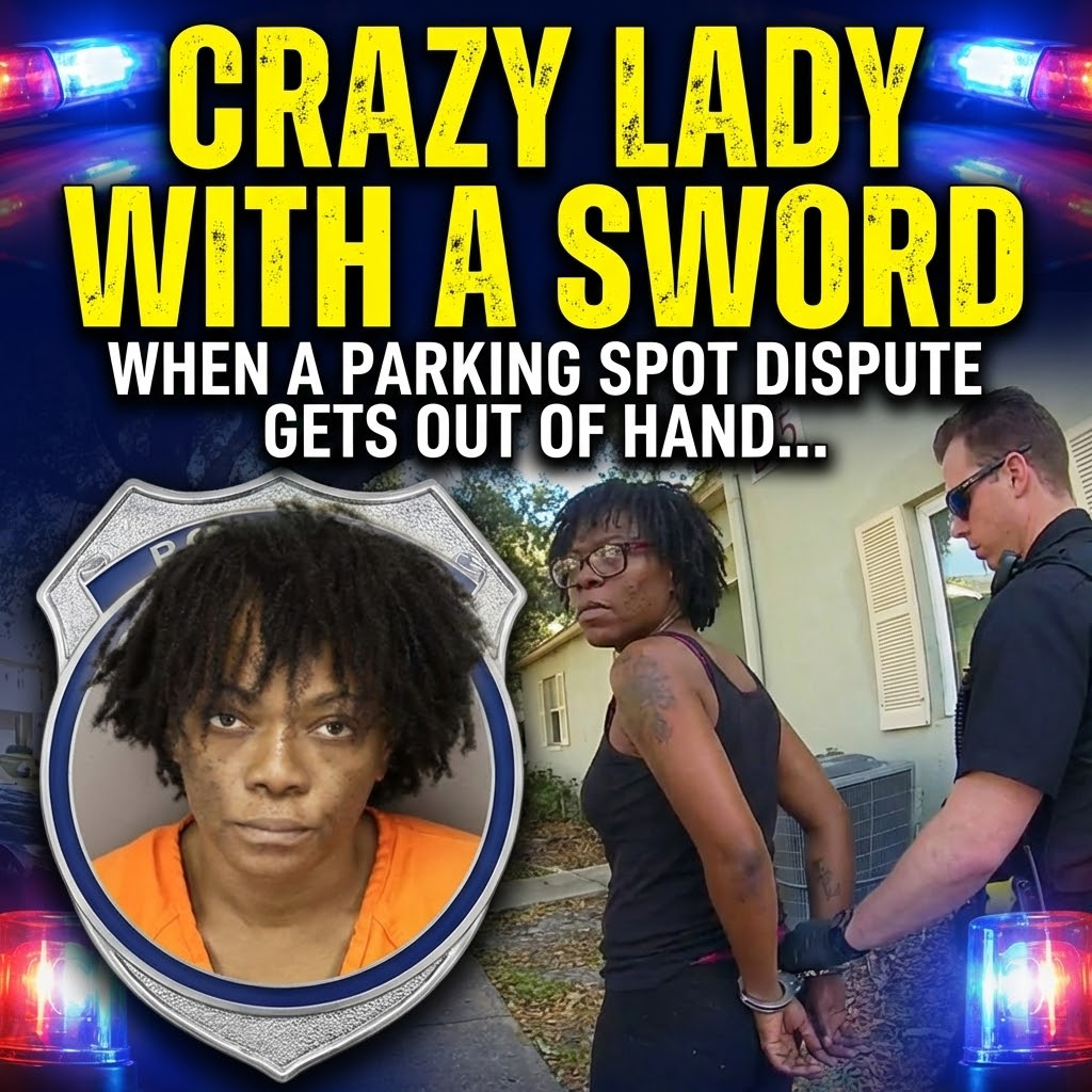 Crazy Lady With A Sword: When A Parking Spot Dispute Gets Out Of Hand…