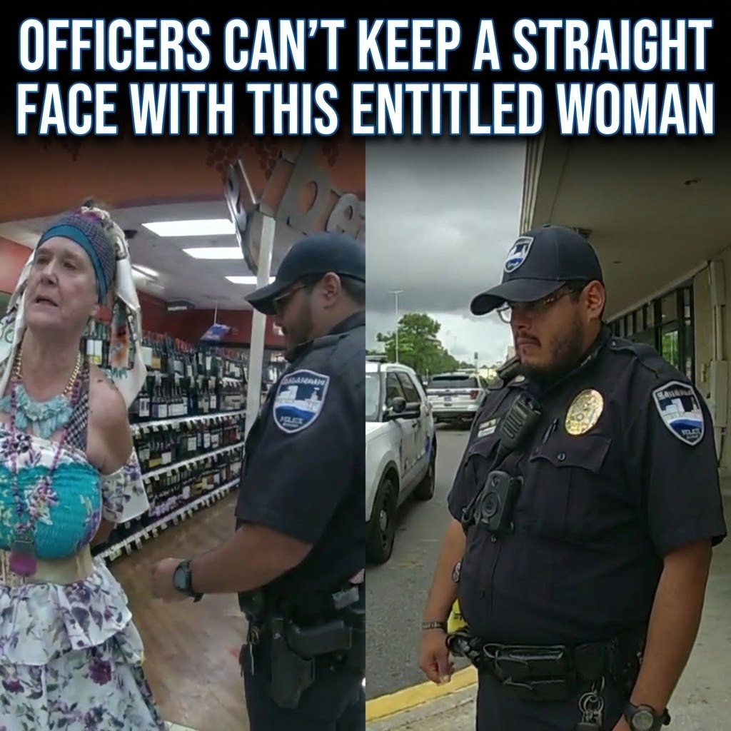 Officers Can’t Keep a Straight Face With This Entitled Woman