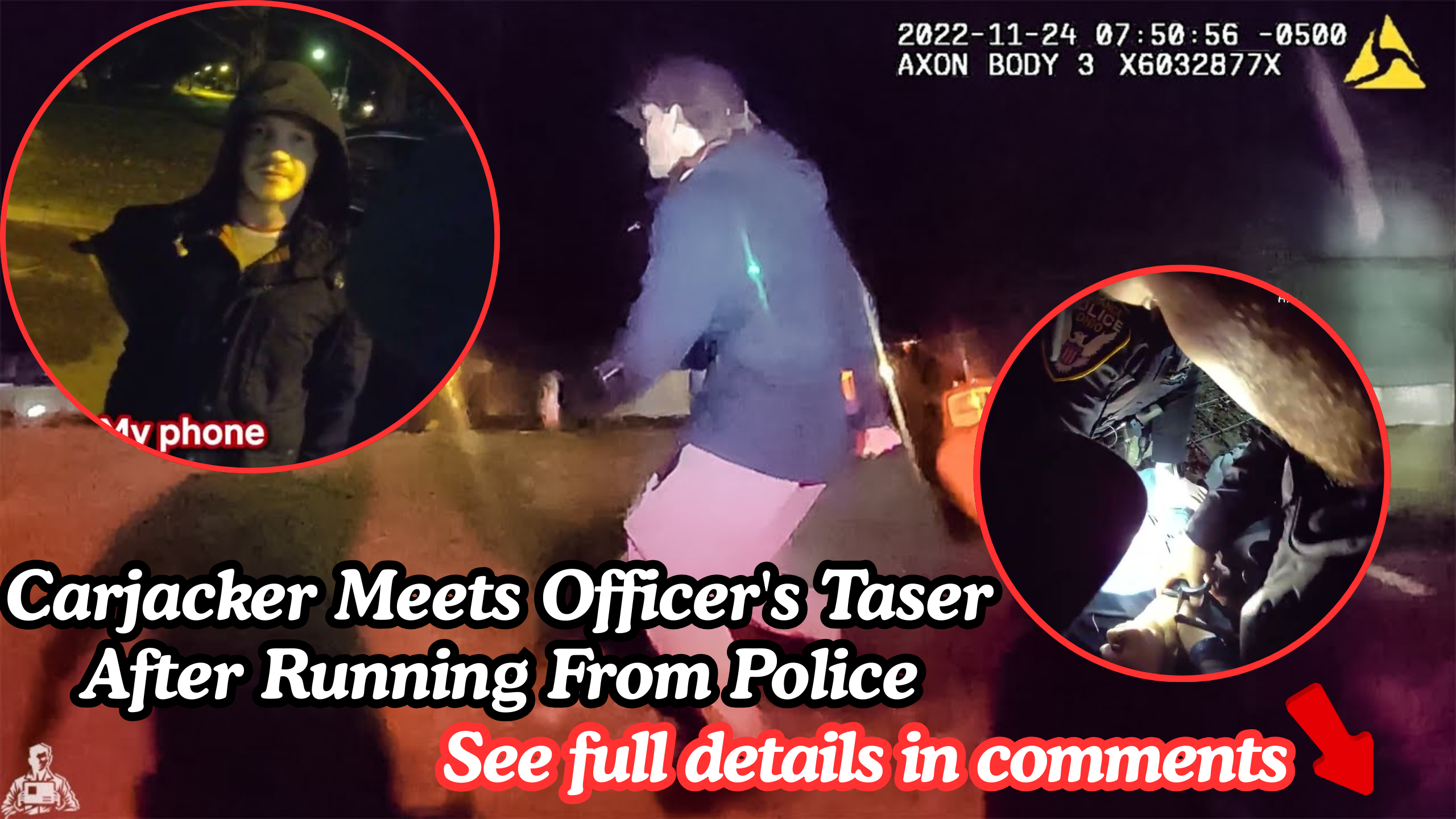 Carjacker Meets Officer’s Taser After Running From Police