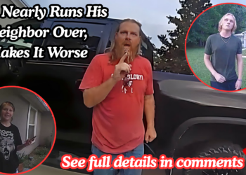 Man Nearly Runs His Neighbor Over, Makes It Worse
