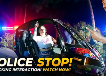 Lady Crashes Her Scooter and then Makes Things Worse