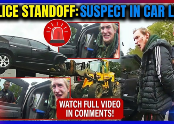 Thief Returns, Gets Trapped & Held Mid-Air By Forklift Until Police Arrive!