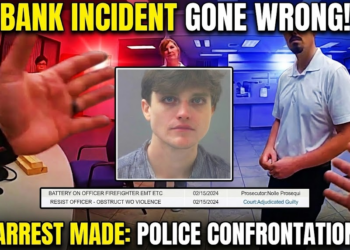 Tries Attacking Officer After Throwing His Laptop At Woman