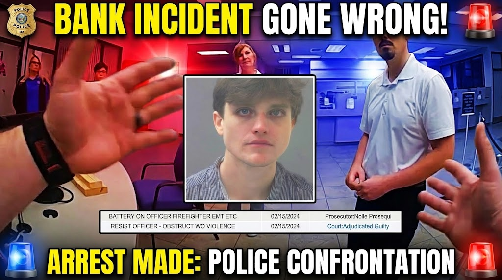 Tries Attacking Officer After Throwing His Laptop At Woman