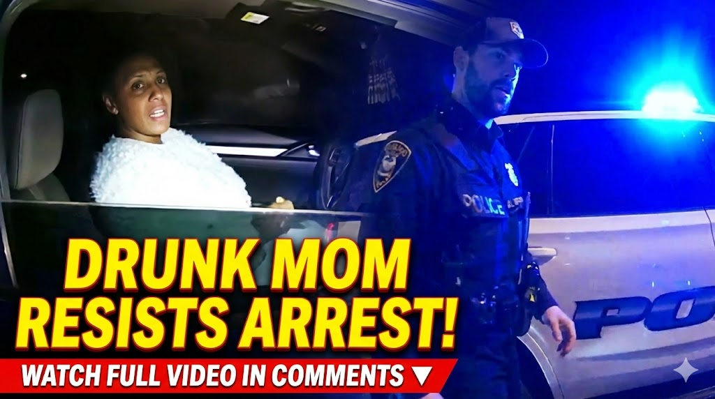 Drunk Mom with Two Young Kids Almost Crashes and Assaults Cops!