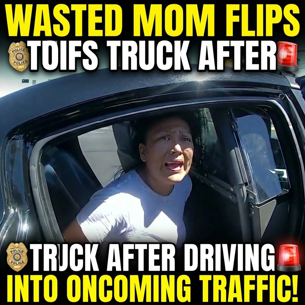 Wasted Mom Flips Truck After Driving Into Oncoming Traffic!