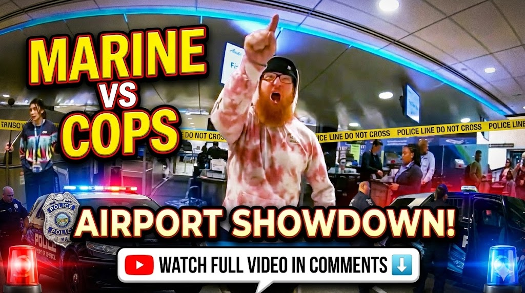 Marine’s Airport Meltdown After Cop’s Insult – Misses Flight in Chaos!