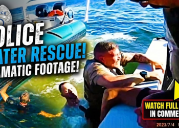 Man Tries Drowning Officer in Horrifying Moment