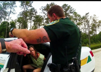 Woman Nearly Runs Over Police & Totals Her Car