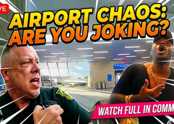 Moments Before Fighting Airport Police