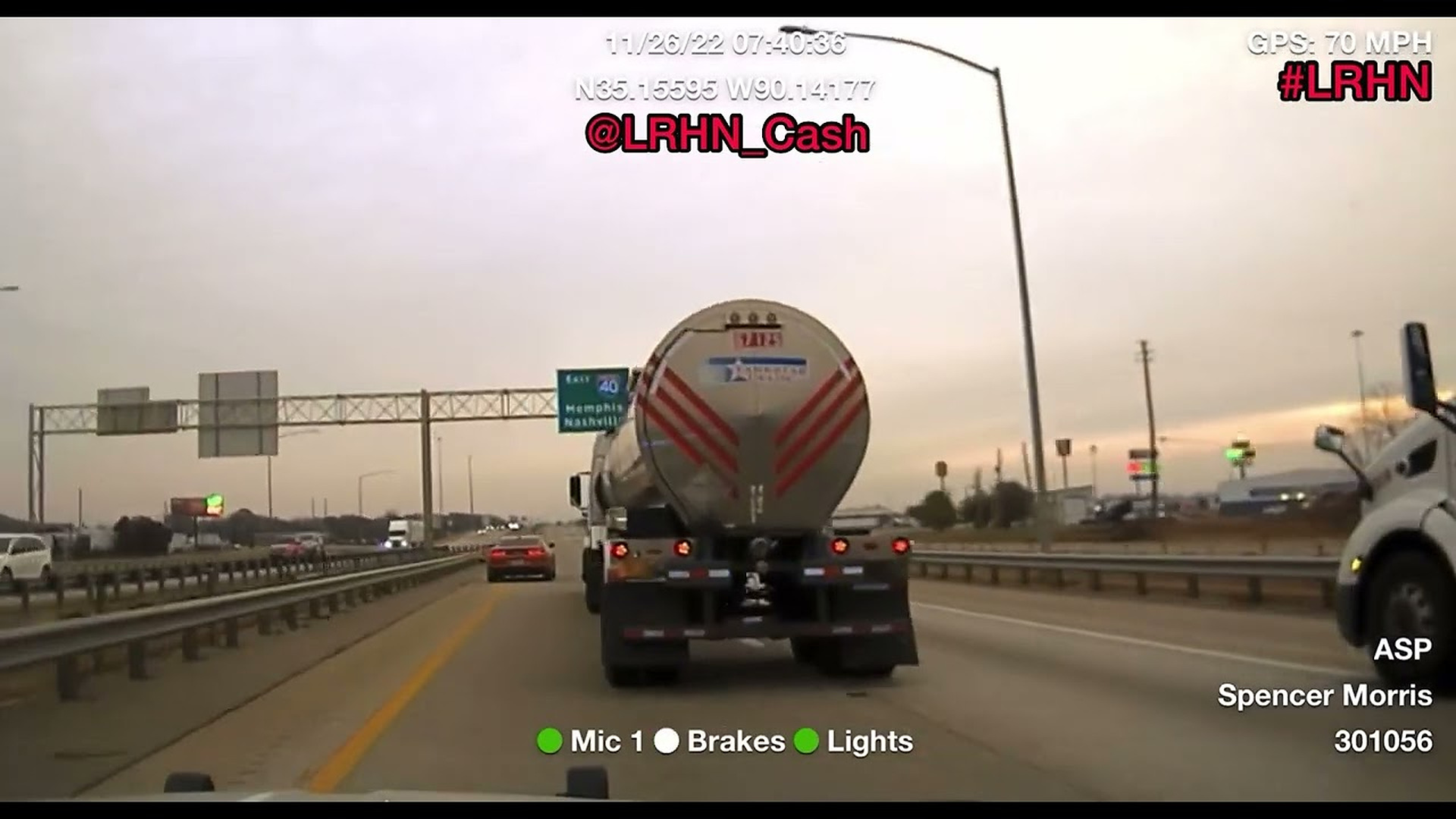 Camaro does a fly by tries to take the trooper to gapplebee’s￼￼ back to Memphis