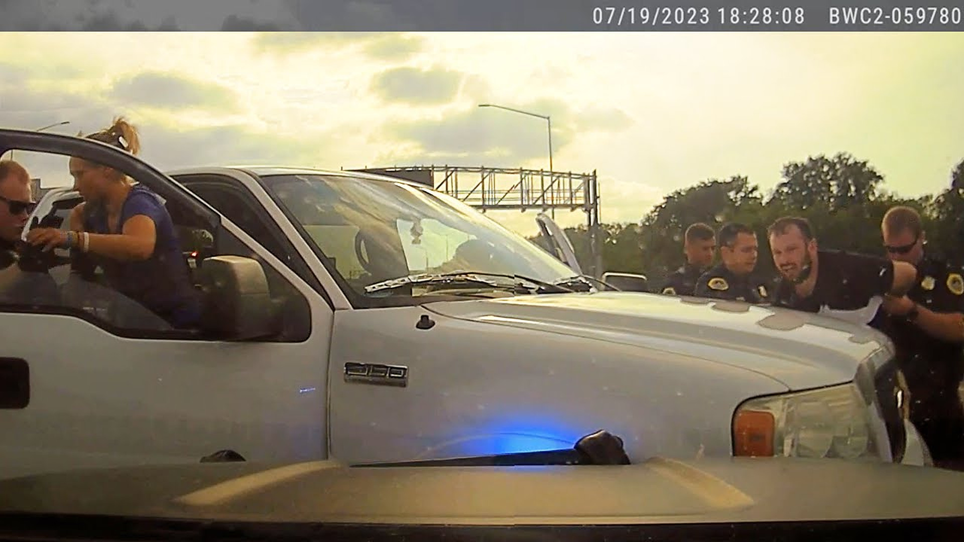 Police Chase Ends in Pit Maneuver on Busy Highway