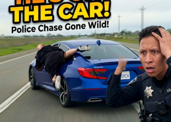 Criminal Hangs Onto Car While Fleeing Police