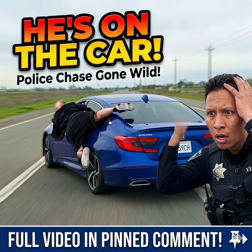 Criminal Hangs Onto Car While Fleeing Police