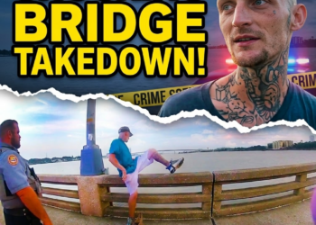 Robber Jumps Off Bridge to Escape Police