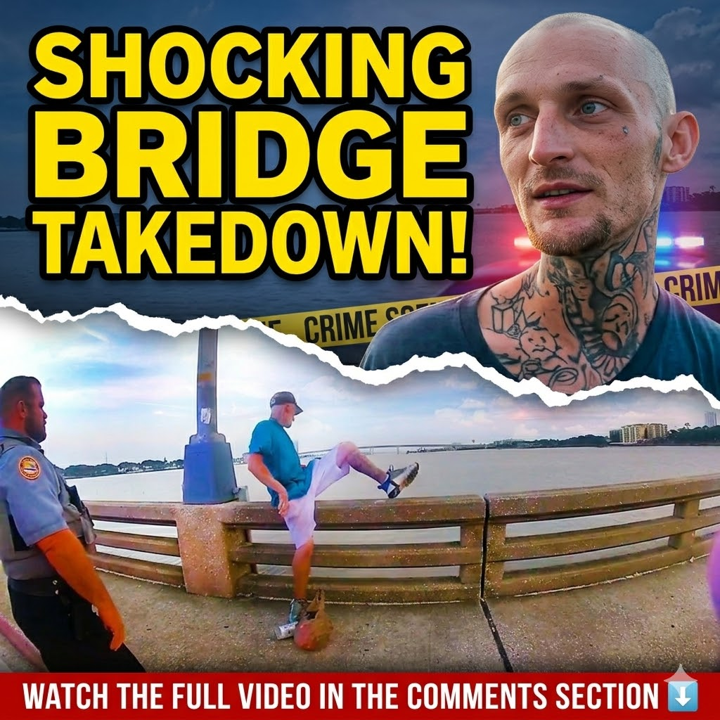 Robber Jumps Off Bridge to Escape Police