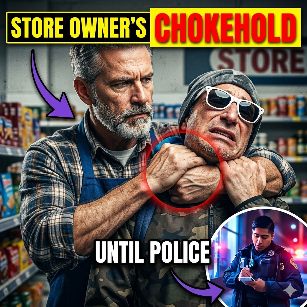 Store Owner Puts Man in Chokehold Until Police Arrive on Scene