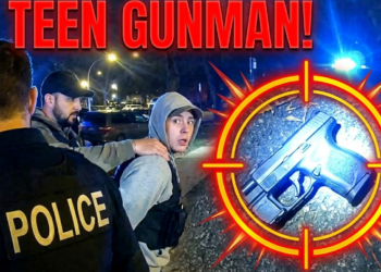 Police Arresting Gang Members Shot at By Gun Wielding Teen