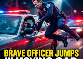 Brave Officer Jumps in Homicide Suspects Moving Car