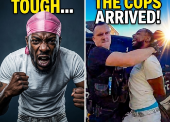 Abusive Boyfriend Acts Like He’s Tough Until Police Arrive