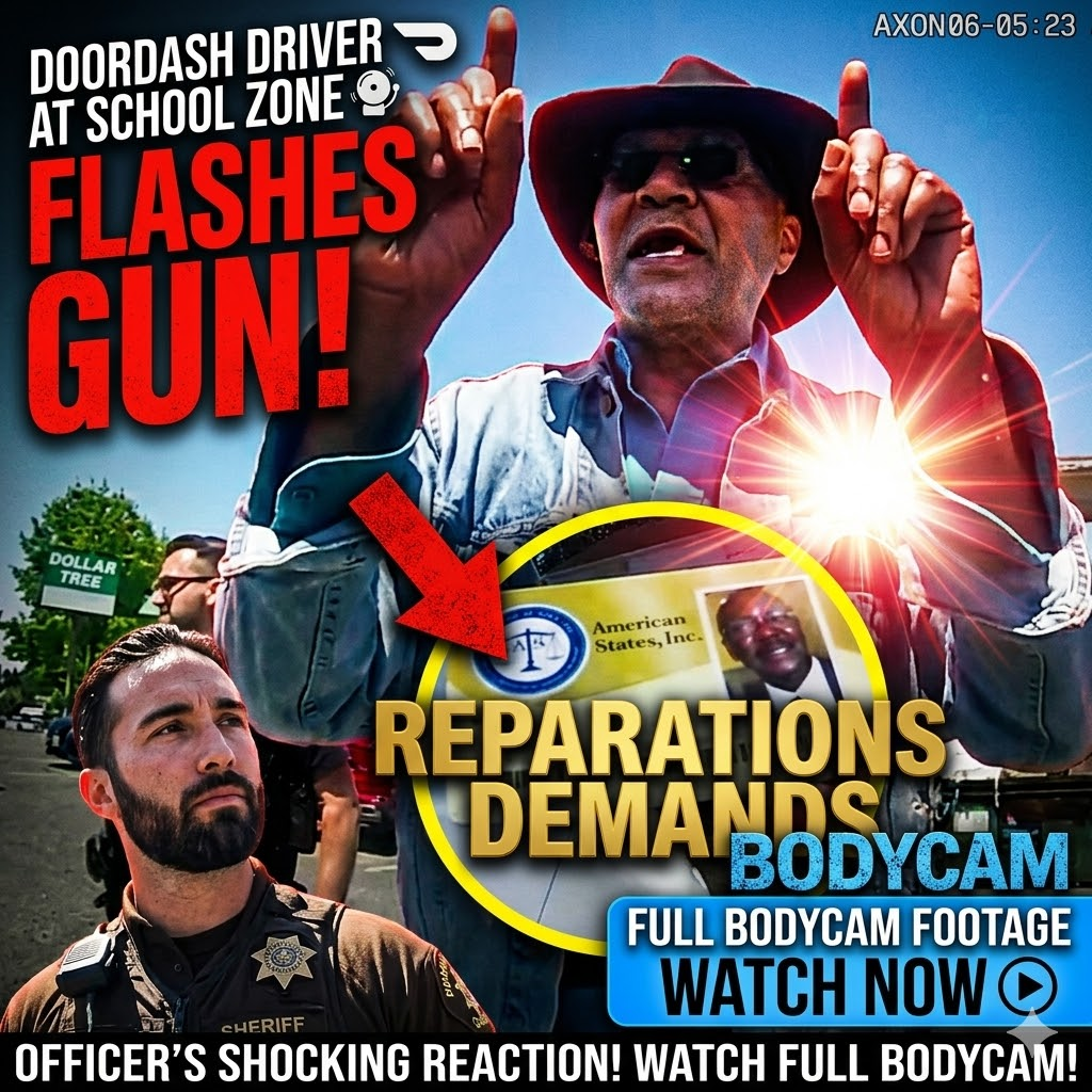 DoorDash Driver Flashes Gun at School, Makes Reparations Demands