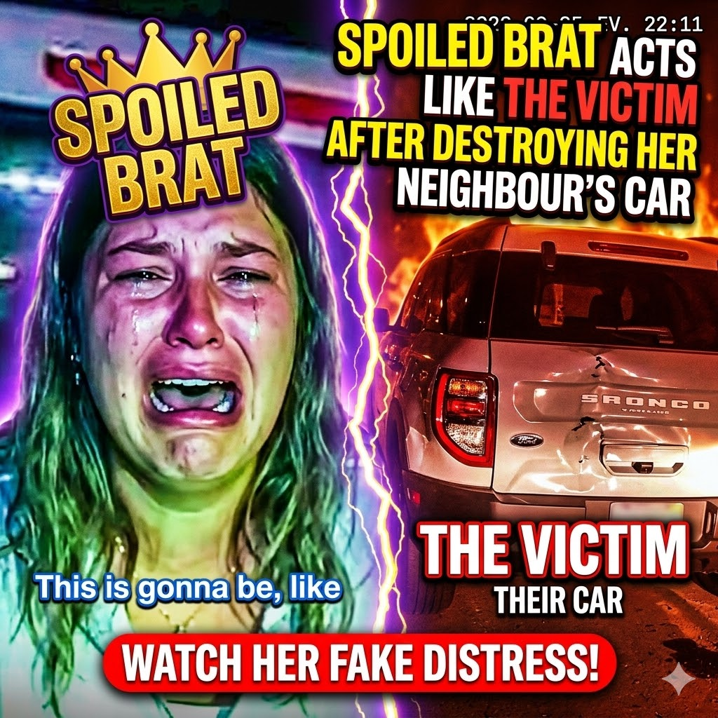 Spoiled Brat Acts Like The Victim After Destroying Her Neighbour’s Car