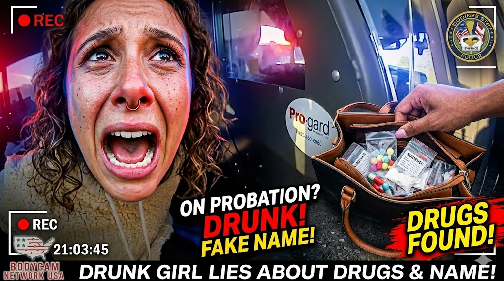 Drunk Girl on Probation lies About Her Name and Drugs in her Purse