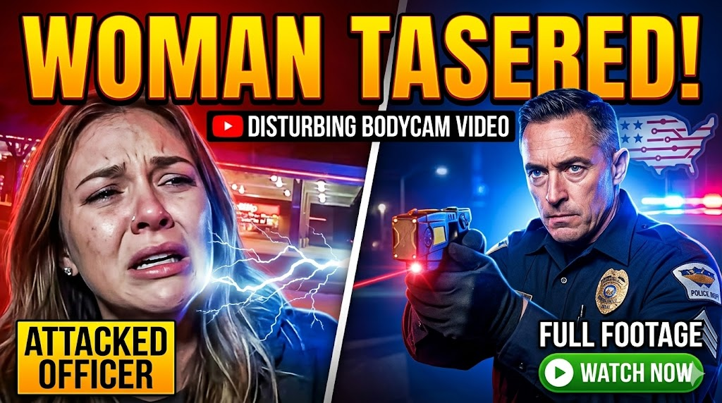 Woman Tased After Attempting to Disarm Police Officer